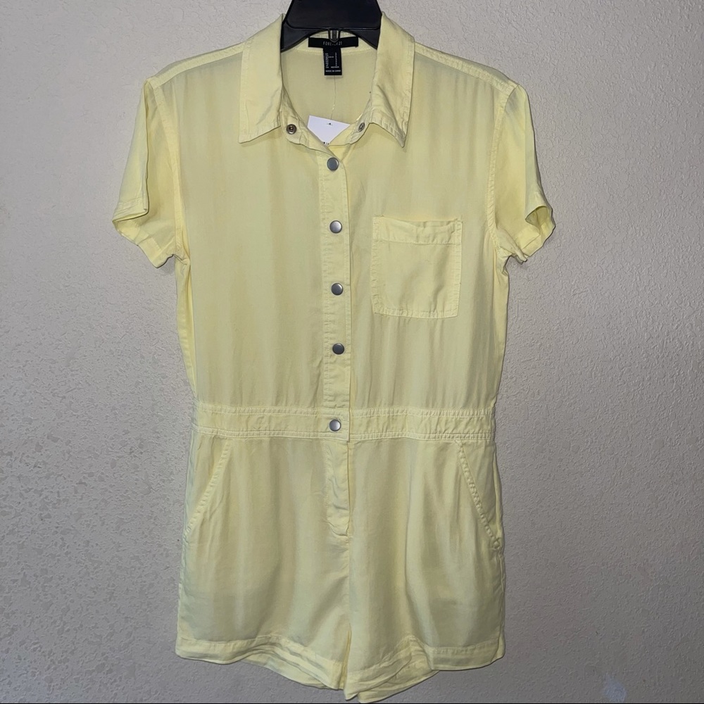 NWT Forever 21 yellow jumpsuit